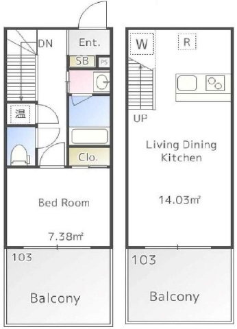 THE CLASS Grand Residence（ザ クラス グランド レジデンス）103の間取り