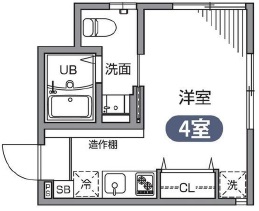 グランエッグス自由が丘W4号室の間取り