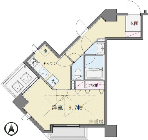 パークテラス恵比寿801の間取り