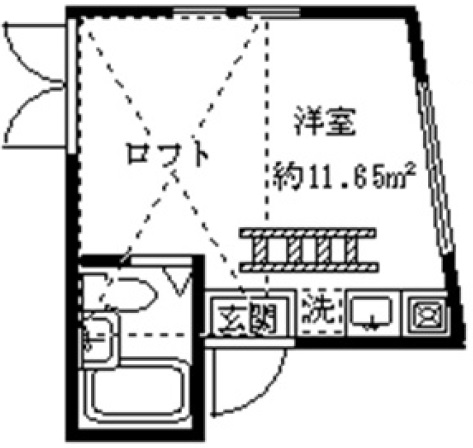 ライフピア祐天寺205の間取り