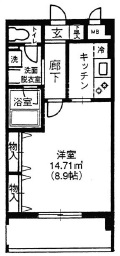 ベルフォンテ弦巻206の間取り