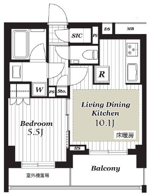 オープンレジデンシア桜新町テラス2Fの間取り