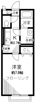 プライムコート弦巻103の間取り