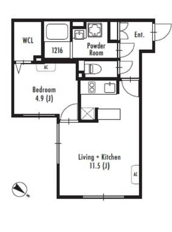 GRAN PASEO中目黒East(グランパセオ中目黒イースト)102の間取り