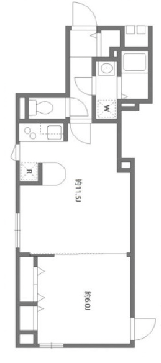 エルファーロ目黒Ⅰ403の間取り