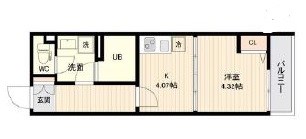 ラクラス三軒茶屋305の間取り