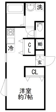 MAISON DE CLOCHETTE(メゾン ド クロシェット)202の間取り