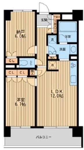HF若林公園レジデンス403の間取り