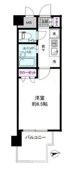 メインステージ広尾408の間取り