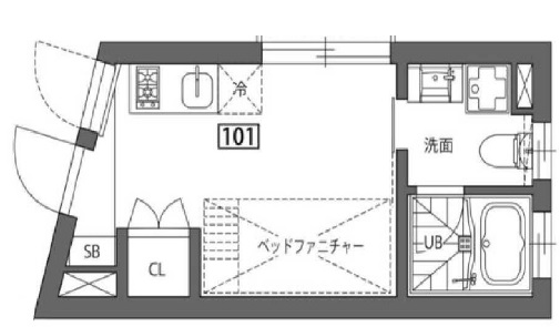 グランレジデンス駒沢大学S101の間取り