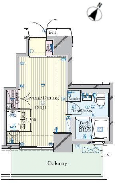 ル・リオン三軒茶屋Ⅱ606の間取り