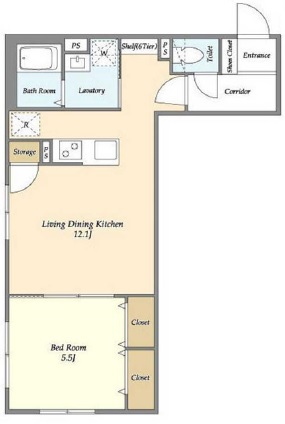 ウェルスクエア学芸大学502の間取り