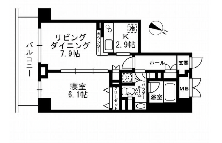 パークフラッツ学芸大学502の間取り