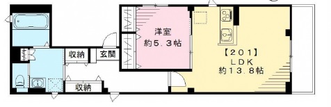 COLUTE渋谷(コルテ渋谷)201の間取り