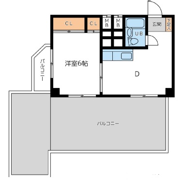 東信松濤マンション407の間取り