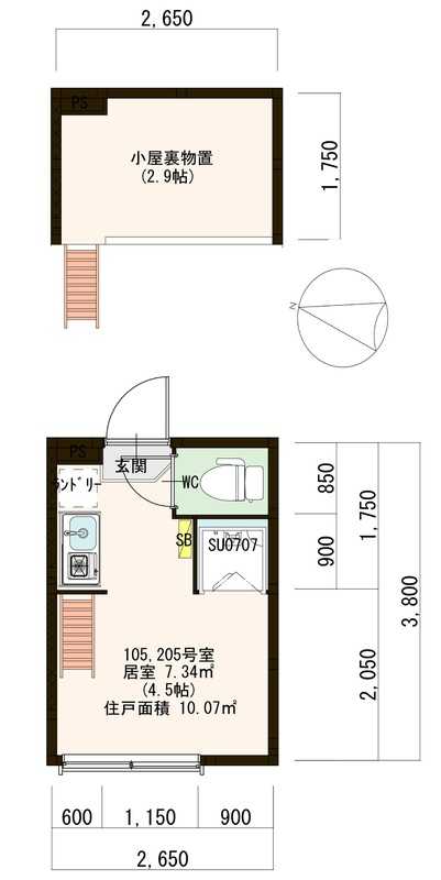 リュクスシティ池尻大橋105の間取り