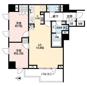 ザ・パークハウス代々木大山508の間取り