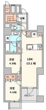 パークホームズ三軒茶屋一丁目310の間取り