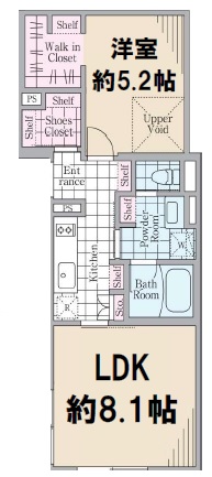 Reve Residence 三宿（レーヴレジデンス三宿）101の間取り