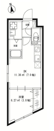 CREAL三軒茶屋（クリアル三軒茶屋）203の間取り