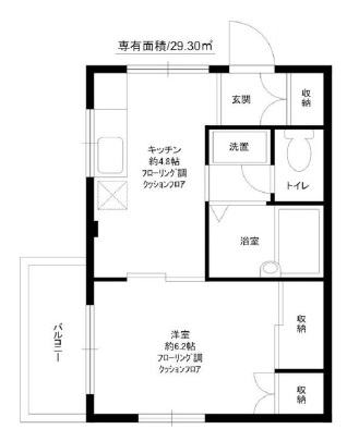 駒沢５１４マンション306の間取り