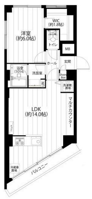 麻布広尾マンション501の間取り