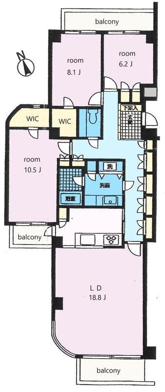 パレ駒場201の間取り