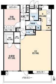 学芸大学南パークホームズ407の間取り