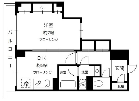 クレール目黒704の間取り