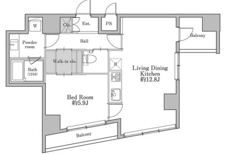 ユニテラス三軒茶屋304の間取り