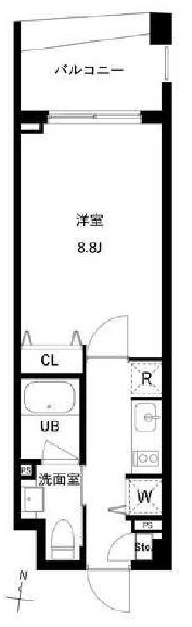 クロスレジデンス三宿415の間取り