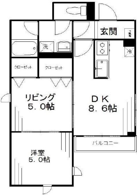 DUO HOUSE 恵比寿201の間取り