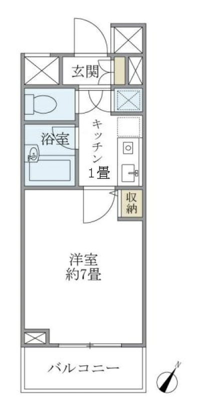 ティアラ三軒茶屋202の間取り