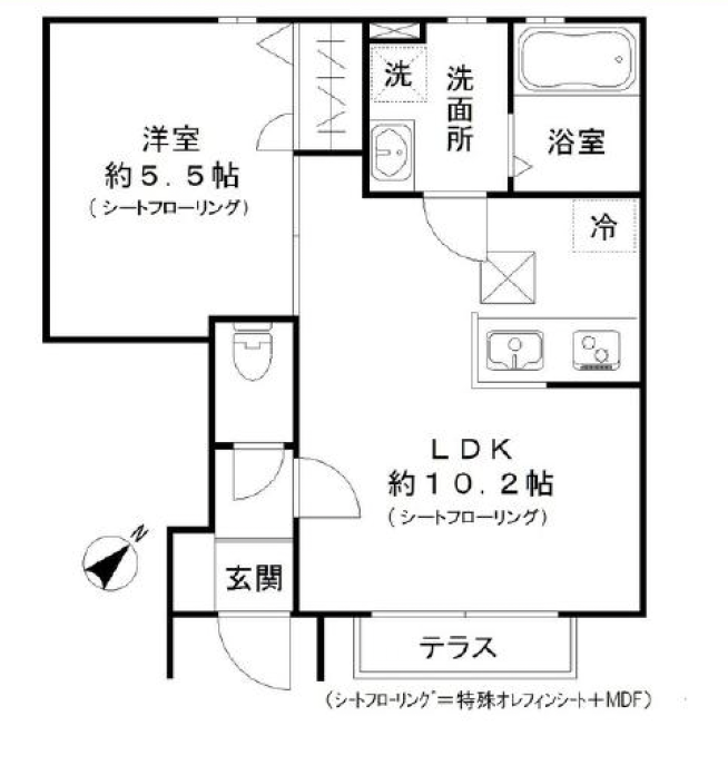 ソリス中目黒A102の間取り