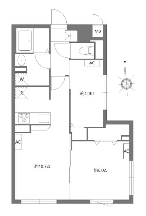 エルファーロ三軒茶屋Ⅱ405の間取り