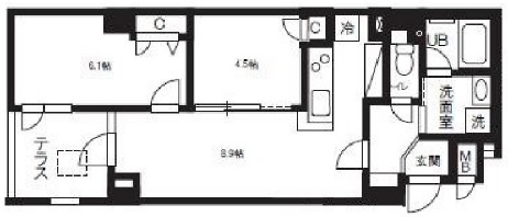 アルティザ自由が丘0101の間取り