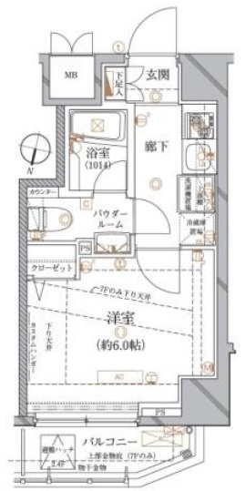 レアライズ代々木上原204の間取り