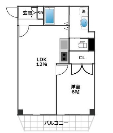 南平台ヒルス604の間取り