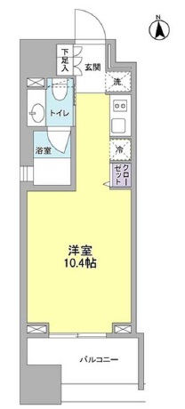 パークフラッツ中目黒301の間取り