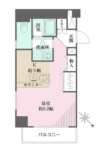 クリーンホームツルオカ403の間取り