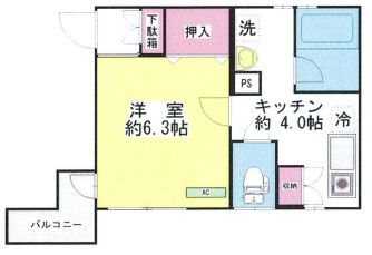 サンライズ瀬田202の間取り