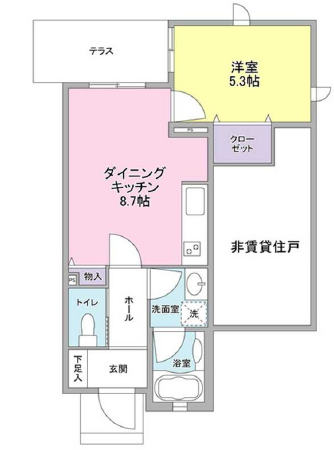 シュシュ都立大学102の間取り