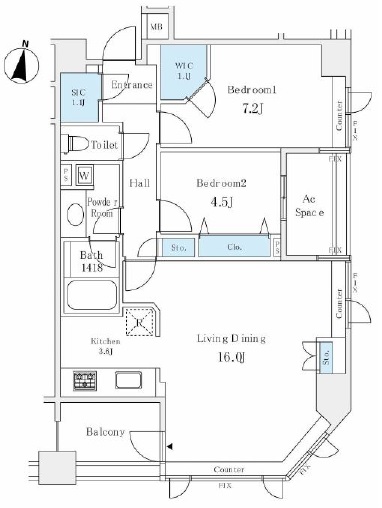 パークホームズ三軒茶屋アーバンレジデンス402の間取り