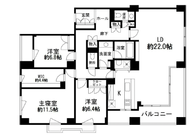 WTCディアコート目黒平町301の間取り