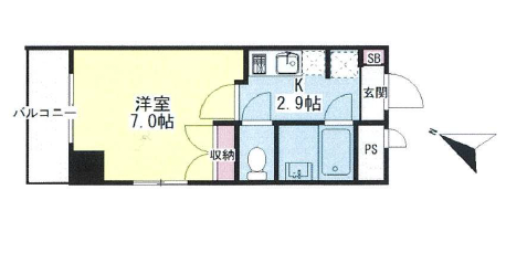 レイクパレス803の間取り