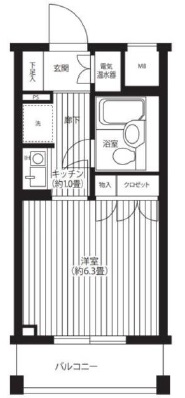 コスモリード駒沢大学202の間取り