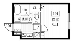 エルファーロ松陰神社前101の間取り