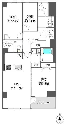 サンサーラ東山505の間取り