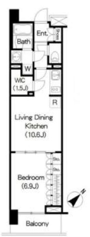 Brillia ist 三軒茶屋 アイビーテラス902の間取り