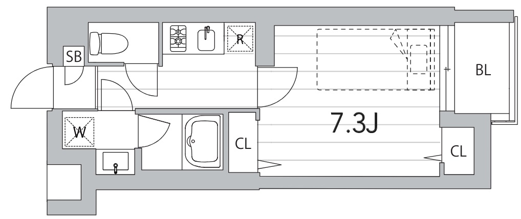 GranDuo三軒茶屋9（グランデュオ三軒茶屋9）203の間取り